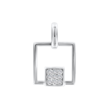 Silver pendant with cubic zirconia 
