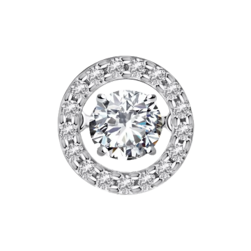 Silver pendant with cubic zirconia 