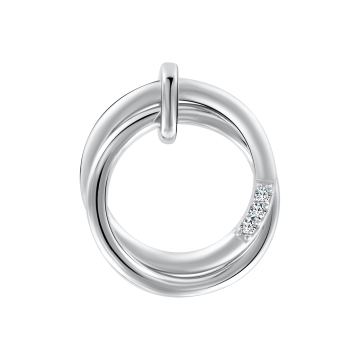Silver pendant with cubic zirconia 