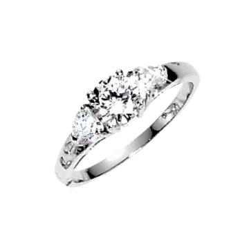 Damenring aus 925er Silber mit Zirkonia 