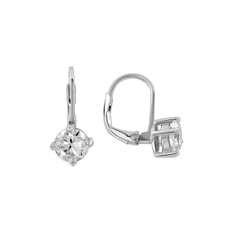 Серебряные серьги 925 пробы, вставка фианиты 