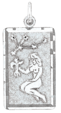 Anhänger Sternzeichen Jungfrau aus 925er Sterling Silber 