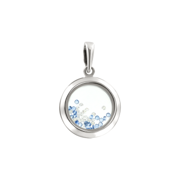 Silver pendant with cubic zirconia 