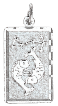Anhänger Sternzeichen Fische aus 925er Sterling Silber 