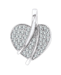 Silver pendant with cubic zirconia 