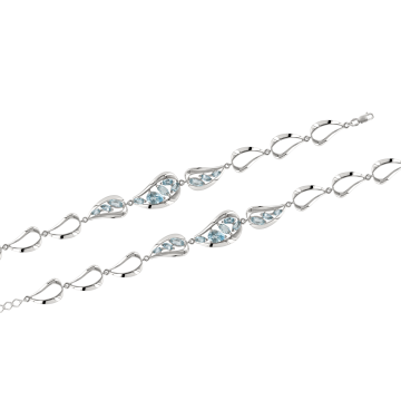 Silver bracelet with topaz 