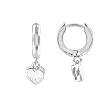 Серебряные серьги 925 пробы, вставка фианиты 