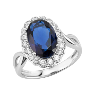 Damen-ring aus 925er Silber mit Zirkonia 