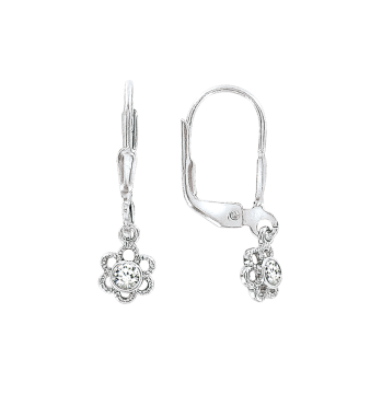 Silver earrings with zirconia 