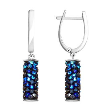Silver earrings with Swarovski zirconia 