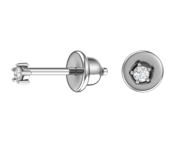 Silver earrings with zirconia 
