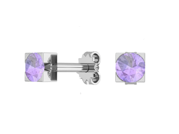 Silver earrings with zirconia 