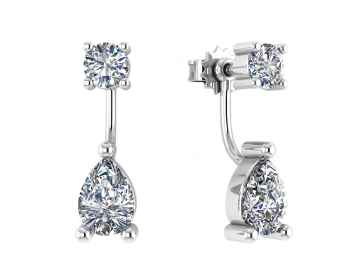 Silver earrings with zirconia 