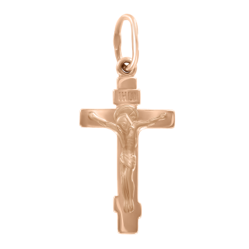 Kreuz Anhänger aus Rotgold 585° 