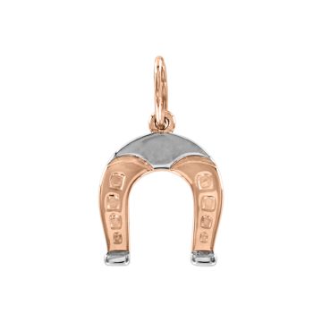 Pendant in red gold of 585 assay value 