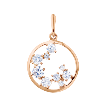 Anhänger aus Rotgold 585 mit Zirkonia 