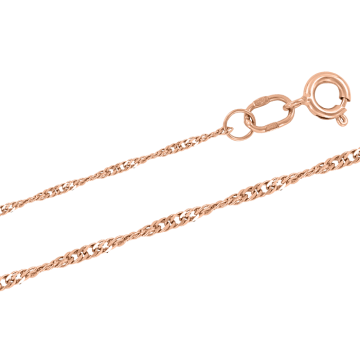 Chain in red gold of 585 assay value 55 cm