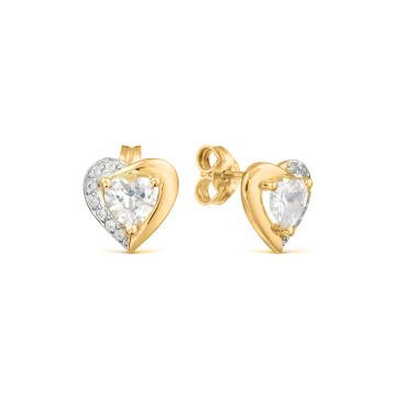 Gelb gold 585° (14K) Ohrringe mit Zirkonia 