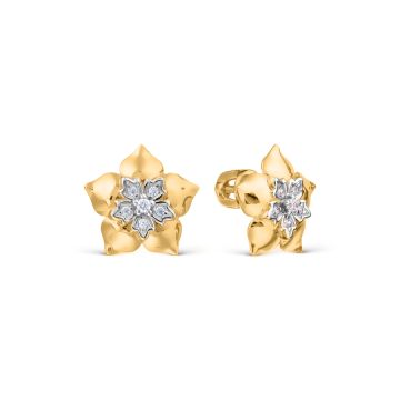 Gelb gold 585° (14K) Ohrringe mit Zirkonia 
