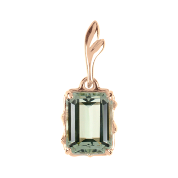Anhänger aus Rotgold 585° mit Amethyst 