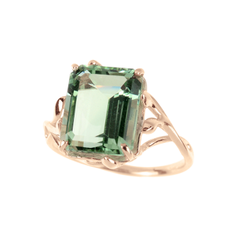 Rotgold 585° Damenring mit Amethyst 
