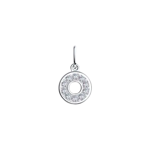 Product image of the product “Pendant “Ring with Stones” in 585 White Gold with Cubic Zirconia ”