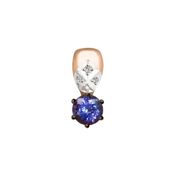 Product image of the product “Pendant “Solitaire with Stone Below” in 585 Two-Tone Gold with Diamonds ”
