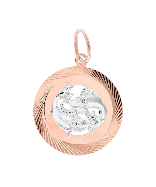 Artikelbild des Artikels “Anhänger Sternzeichen Fisch aus 585 Bicolor-Gold, Höhe 34 mm “