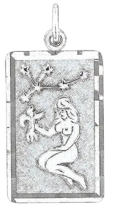 Product image of the product “Zodiac Sign Pendant Virgo in 925 Sterling Silver, Height 34 mm ”