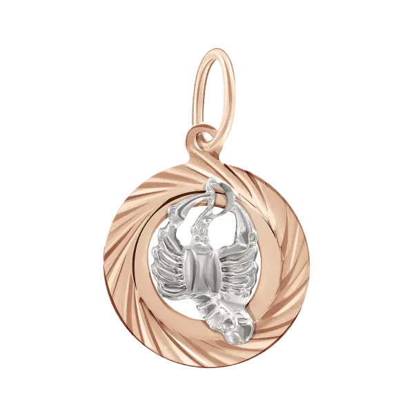 Artikelbild des Artikels “Anhänger Sternzeichen Krebs aus 585 Bicolor-Gold, Höhe 26 mm “