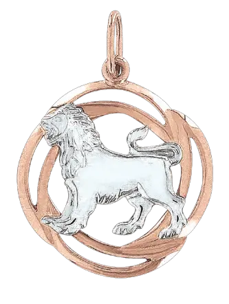 Artikelbild des Artikels “Anhänger Sternzeichen Löwe aus 585 Bicolor-Gold, Höhe 30 mm “