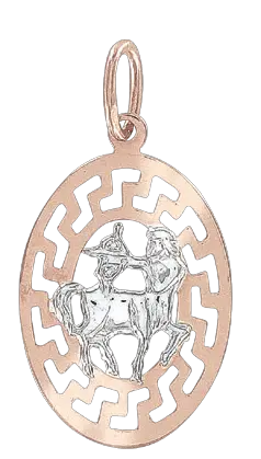 Product image of the product “Zodiac Sign Pendant Sagittarius in 585 Two-Tone Gold, Height 26 mm ”