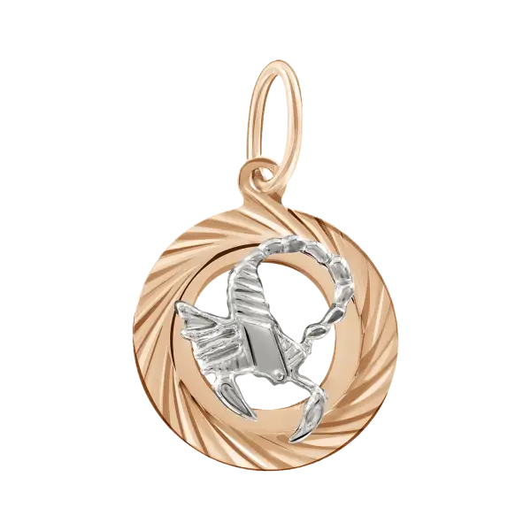 Artikelbild des Artikels “Anhänger Sternzeichen Skorpion aus 585 Bicolor-Gold, Höhe 26 mm “