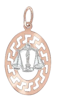 Artikelbild des Artikels “Anhänger Sternzeichen Waage aus 585 Bicolor-Gold, Höhe 30 mm “