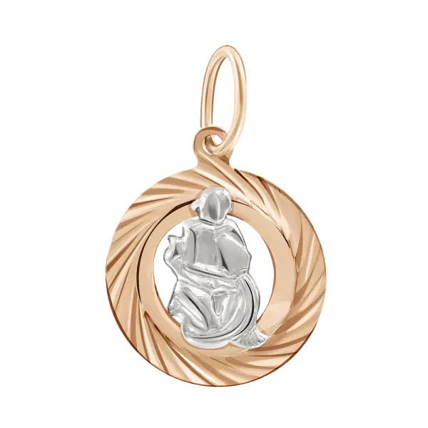 Artikelbild des Artikels “Anhänger Sternzeichen Wassermann aus 585 Bicolor-Gold, Höhe 26 mm “