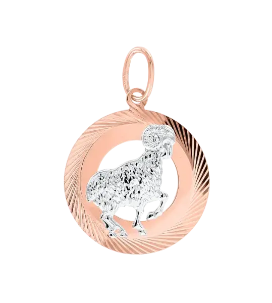 Artikelbild des Artikels “Anhänger Sternzeichen Widder aus 585 Bicolor-Gold, Höhe 34 mm “