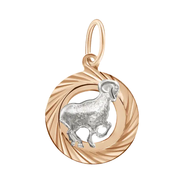 Artikelbild des Artikels “Anhänger Sternzeichen Widder aus 585 Bicolor-Gold, Höhe 26 mm “