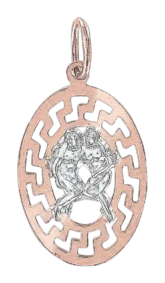 Artikelbild des Artikels “Anhänger Sternzeichen Zwillinge aus 585 Bicolor-Gold, Höhe 30 mm “