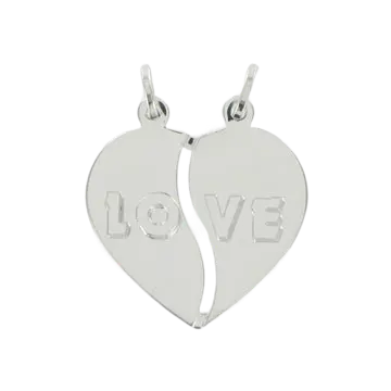 Product image of the product “Pendant “Split Heart “Love”” in 925 Sterling Silver ”