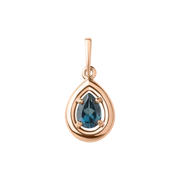 Product image of the product “Pendant “Teardrop in Frame” in 585 Rose Gold with Sitall ”