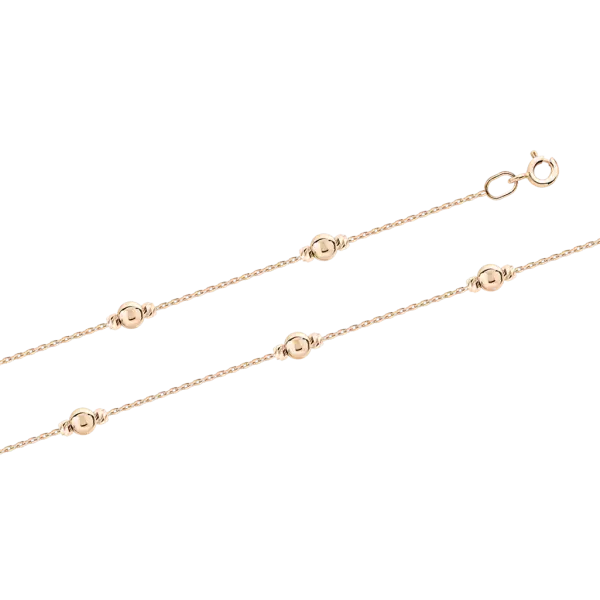 Artikelbild des Artikels “Armband „Ankerkette mit Kugeln“ aus 585 Rotgold “