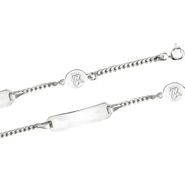 Artikelbild des Artikels “Armband „Namensplatte mit Wappen“ aus 925 Silber “