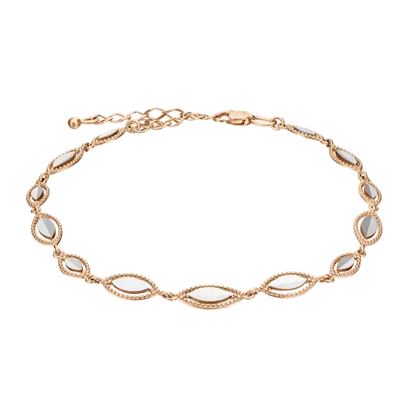 Product image of the product “Bracelet “Oval Links with Border” in 585 Rose Gold ”