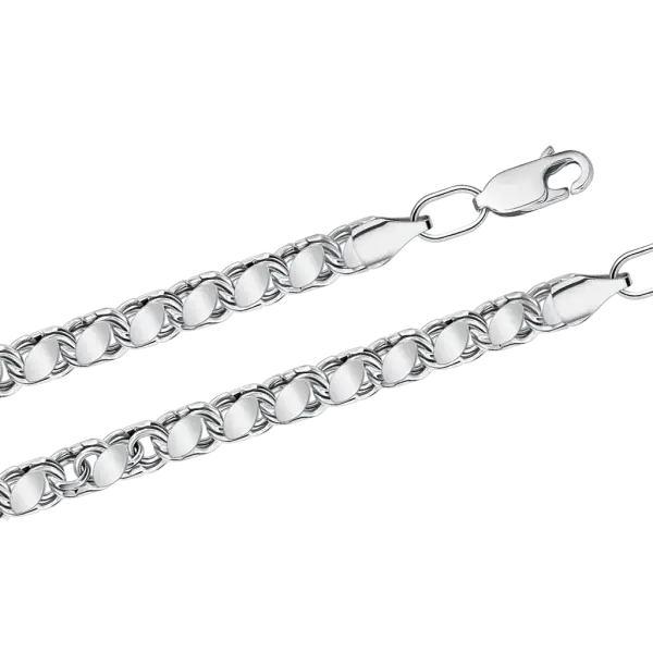Artikelbild des Artikels “Breite Plattengliederkette aus 925 Silber “