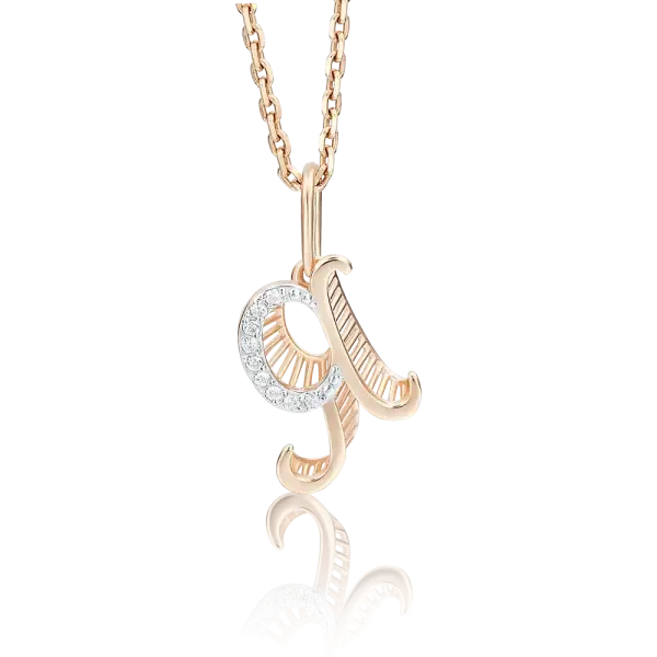 Product image of the product “Letter Pendant Я with Cubic Zirconia ”