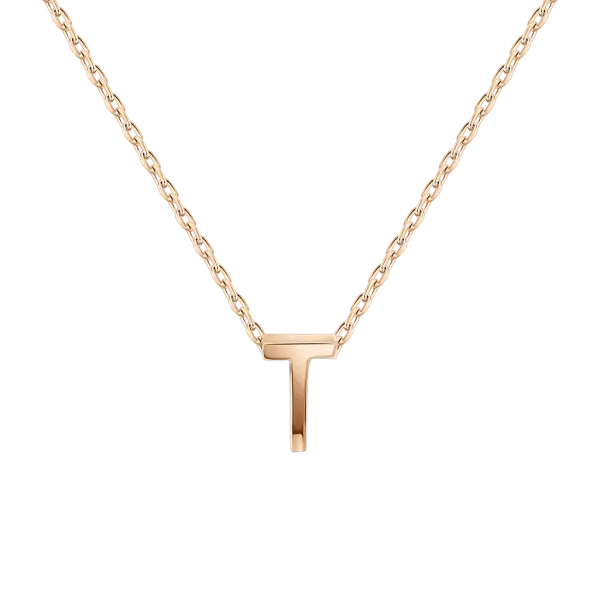 Product image of the product “Necklace “Letter T” in 585 Rose Gold ”