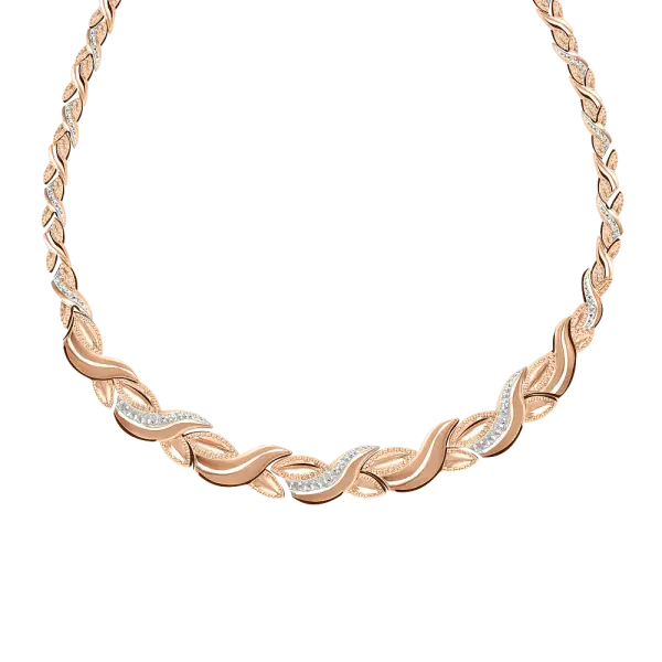 Product image of the product “Necklace “Twisted Leaf Links” in 585 Two-Tone Gold ”