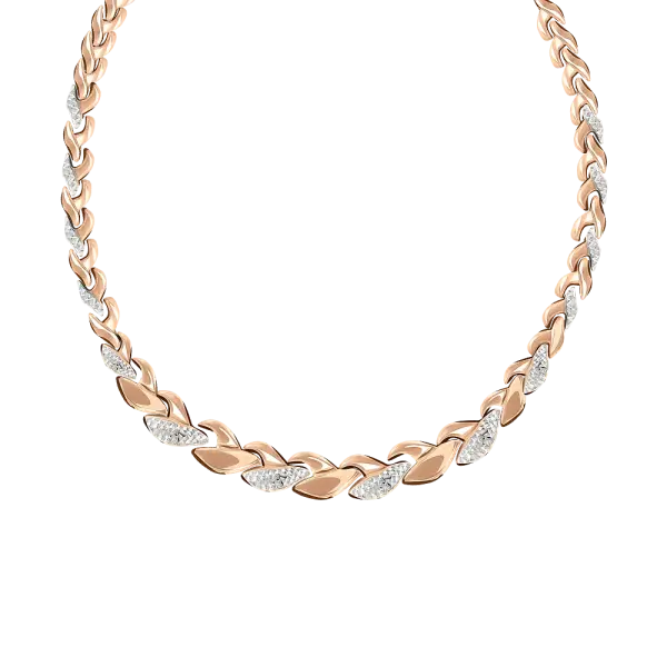 Product image of the product “Necklace “Twisted Leaf Links” in 585 Two-Tone Gold ”