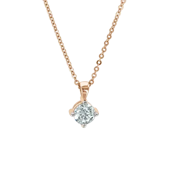 Product image of the product “Necklace “Solitaire” in 585 Rose Gold with Diamonds, 0.30 ct ”