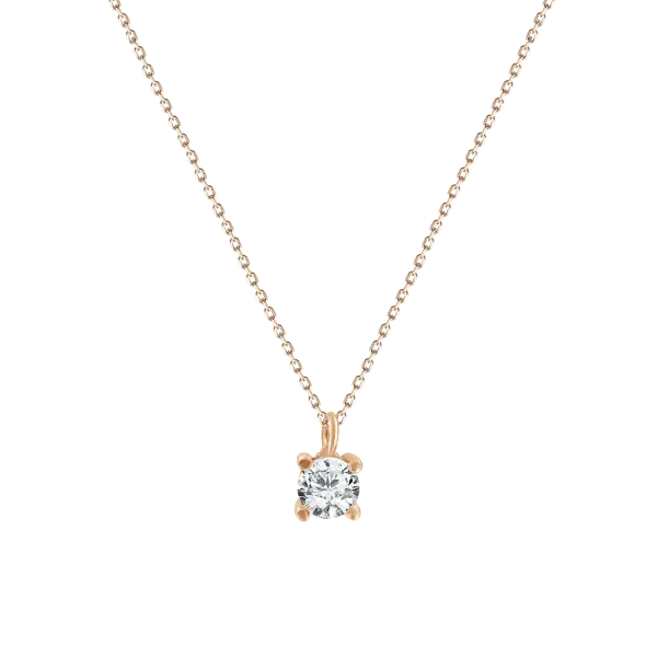 Product image of the product “Necklace “Solitaire” in 585 Rose Gold with Cubic Zirconia ”